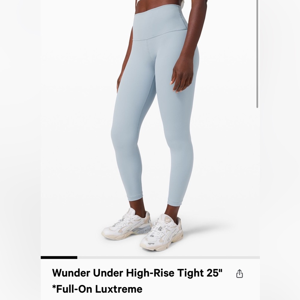 Lululemon Wunder under high-rise tight 25” in Chambray size 8
